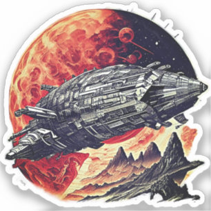 Sticker pour vaisseau spatial Steampunk - Retro Sc