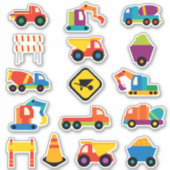 Sticker pour véhicules de construction pour enfant (Devant)