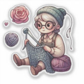 Sticker pour ventilateur tricot mignon (Devant)