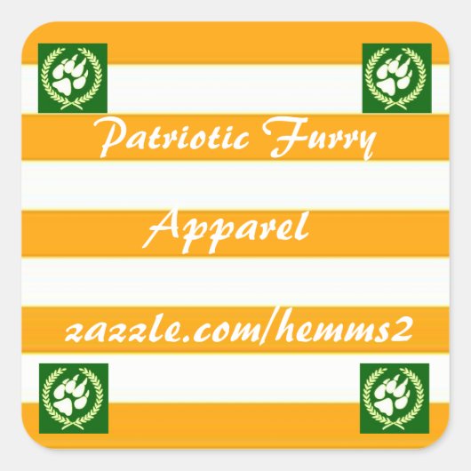 Sticker pour vêtements de fourrure patriotique (Devant)