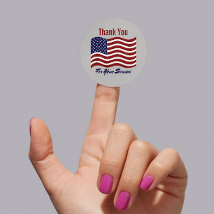 Sticker pour vétéran du drapeau américain Merci