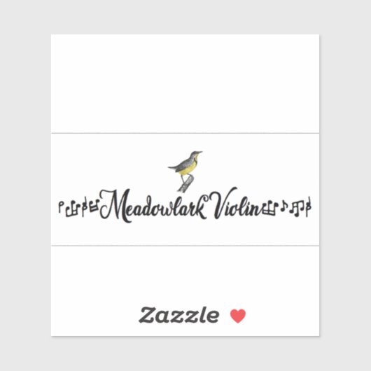 Sticker pour violon Meadowlark (Feuille)