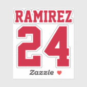 Sticker pour votre numéro de maillot personnalisé (Feuille)
