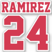 Sticker pour votre numéro de maillot personnalisé (Devant)