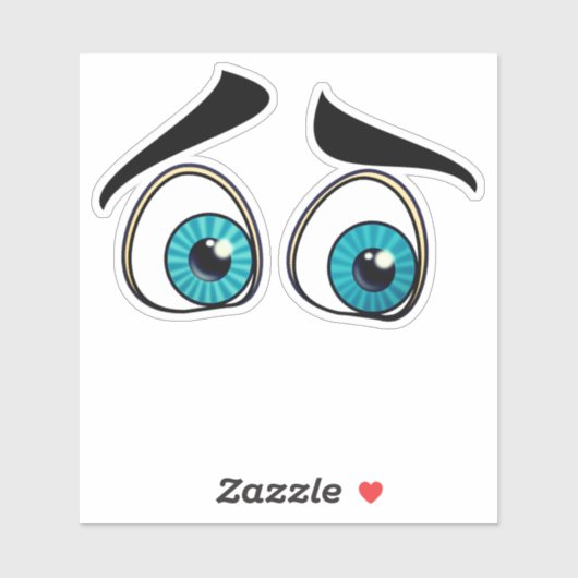 Sticker pour yeux drôle (Feuille)