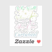 Sticker Pourquoi Marcher Quand Vous Pouvez Cartwheel Gymna (Feuille)