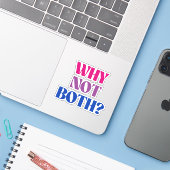 Sticker Pourquoi pas les deux? (Ordinateur portable avec iPhone)