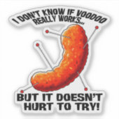 Sticker Pousse de fromage Voodoo - Plaisanterie anti-Trump (Devant)