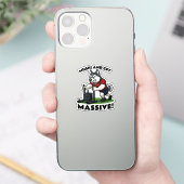 Sticker Pousse et deviens massif – Dessin drôle de husky q (Téléphone)