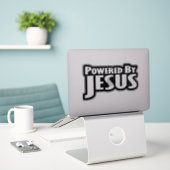 Sticker Poussé par Jésus (Ordinateur portable sur le bureau)
