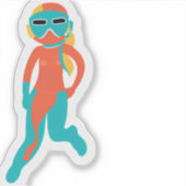 Sticker Poussette en tuba (Devant)