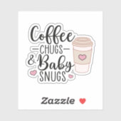 Sticker Poussettes de café et poumons bébé, infirmière de (Feuille)