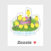 Sticker Poussins de Pâques (Feuille)