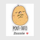 Sticker Pout-tato Funny Potato Pun (Feuille)
