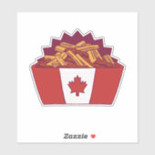 Sticker Poutine canadien (Feuille)