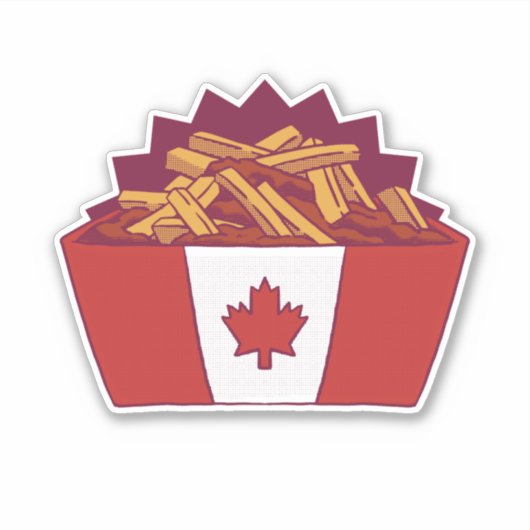 Sticker Poutine canadien (Devant)
