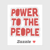 Sticker Pouvoir Au Peuple (Feuille)