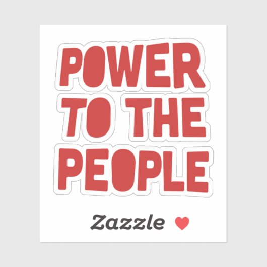 Sticker Pouvoir Au Peuple (Feuille)