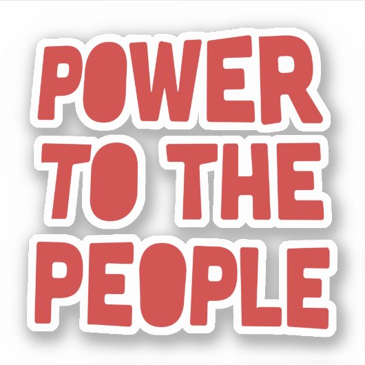 Sticker Pouvoir Au Peuple (Devant)