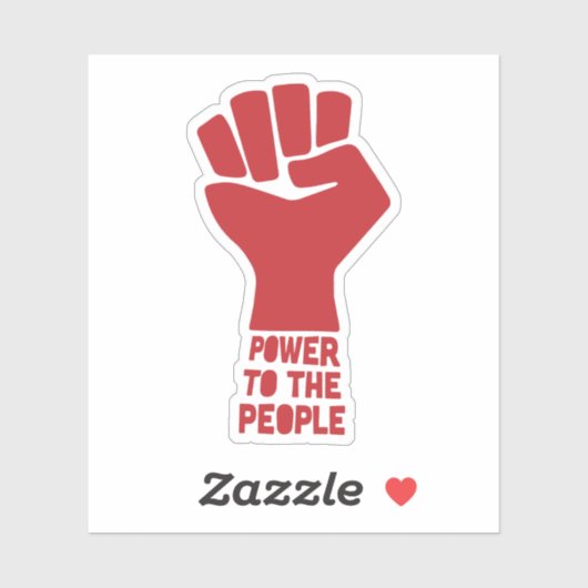 Sticker Pouvoir au peuple (Feuille)