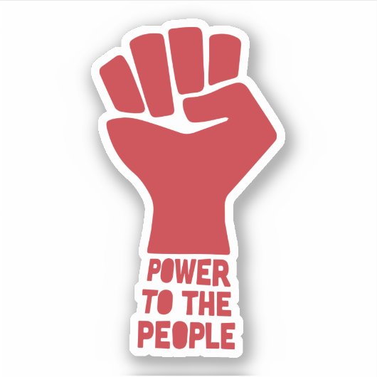 Sticker Pouvoir au peuple (Devant)