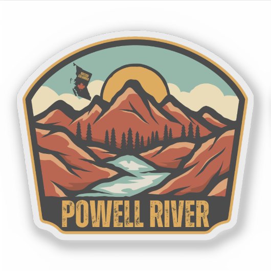 Sticker Powell River (Colombie-Britannique) (Devant)