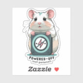 Sticker Powered Off Not Personal – Introvert Life funny (Feuille)