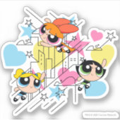 Sticker Powerpuff Girls Townsville Pattern (Devant)