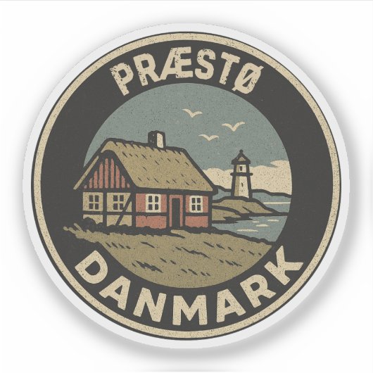 Sticker Præstø, Danemark Danmark (Devant)