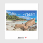 Sticker Praslin Seychelles Island Anse Lazio Beach Cadeau (Feuille)