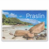 Sticker Praslin Seychelles Island Anse Lazio Beach Cadeau (Devant)