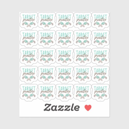 Sticker Pratique cible Pistol Gun de tir Planner Planner (Feuille)