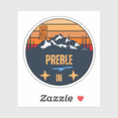 Sticker Preble, Indiana (Feuille)