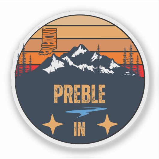 Sticker Preble, Indiana (Devant)