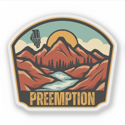 Sticker Préemption, Illinois  (Devant)