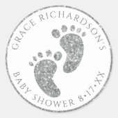 Sticker préféré Baby shower Parties scintillant ar (Devant)