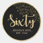 Sticker préféré Black & Gold 60e anniversaire de f (Devant)