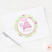 Sticker préféré de Tortue rose vert/point rose per (Enveloppe)