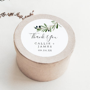 Sticker préféré Merci de Branche d'Olive moderne