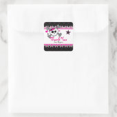 Sticker préféré pour le crâne rose, le coeur et le (Sac)