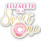 Sticker Premier Anniversaire Donut Sucré  (Devant)