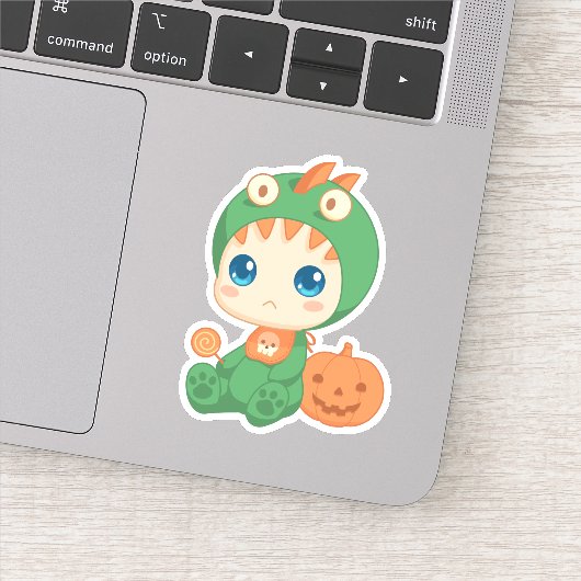 Sticker Premier Costume Dinosaure Halloween mignon bébé Dr (Détail)