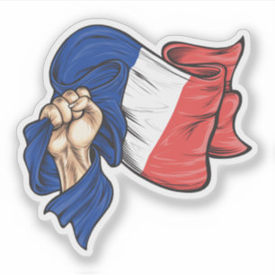 Sticker Premier drapeau national de France T-Shirt