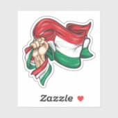 Sticker Premier drapeau national de la Hongrie T-shirt (Feuille)