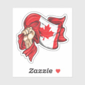 Sticker Premier drapeau national du Canada T-shirt (Feuille)