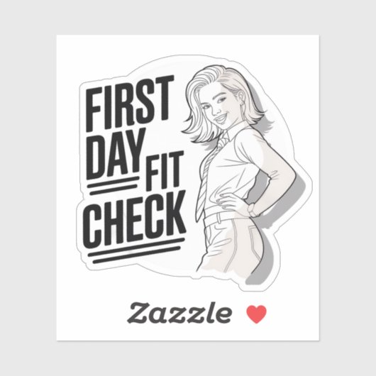 Sticker Premier jour de vérification de l'ajustement - élé (Feuille)