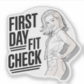 Sticker Premier jour de vérification de l'ajustement - élé (Devant)