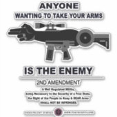 Sticker Prendre les armes - 2e amendement (Devant)