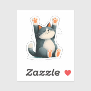 Sticker Preneur de sieste professionnel Chat drôle endormi