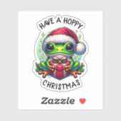 Sticker Prenez un Noël Hoppy | Pun de grenouille (Feuille)